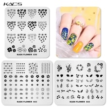 KADS 3PCs Nail Stamping Plates Set Fashion Flower & Nature Pattern Design Stencil Beauty Tools Nail Art Image Templates 2024 - buy cheap