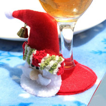 5 PCS/Pack Christmas Party Round Coasters Santa Claus Cup Mat Christmas Wineglass Pocket 2022 Christmas Decorations For Home 2024 - buy cheap