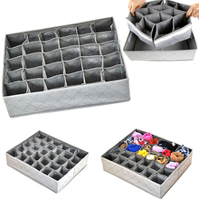 Drawer Closet Organizers Boxes Foldable Underwear Socks Bra Drawer Non-woven Scarfs Storage Box Useful 30 Cells Container 2024 - buy cheap