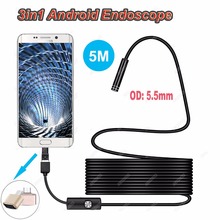 640P Android 5.5MM Micro USB Type-c USB 3-in-1 Computer Endoscope Borescope Tube Waterproof USB Inspection Mini Video Camera 2024 - buy cheap