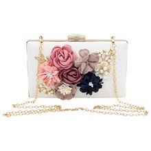 Women Clutch Bag Floral Party Purse Wedding Evening Handbags, White 2024 - buy cheap