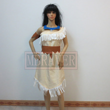 Pocahontas Princess Vest Dress Cosplay Costume Custom Made 2024 - buy cheap