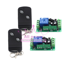 DC 12 V 1 CH 1CH RF Interruptor de Controle Remoto Sem Fio Sistema de Comutação, 315/433 MHZ Controle Remoto Da Porta Da Garagem 2 Transmissor + 2 Receptor