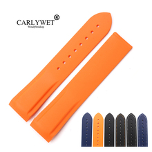 CARLYWET 20 22mm Substituição de Alta Qualidade de Borracha de Silicone Relógio de Pulso Banda Strap Belt Loops Para Omega Planet Ocean 45 42mm 2024 - compre barato