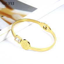 OUFEI Stainless Steel Jewelry Woman Vogue 2019 Religion Cuff Bracelets Bangles Jewelry Accessories Gifts For Women 2024 - buy cheap