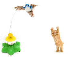 Electric Swivel Seat Birdie Funny Cat Pet Toy Cat Kitten auto flying birds kitty teasing toys drop shipping sale 2024 - buy cheap