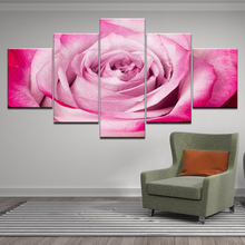 Abstract Pink Rose Flowers bud Wall Art For Living Room Home Decor Canvas Pictures 5 Pieces petal Paintings HD Prints Posters 2024 - buy cheap