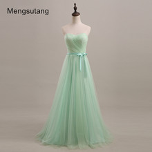 Robe de soiree 2021 Mint green/Purple/Pleat Long Bridesmaid Dresses Under 50 Wedding Party Dress vestido de noche prom dresses 2024 - buy cheap