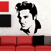Elvis Presley Murais Art Decalques Removíveis Home Decor Adesivos de Parede Vinil 69*53 cm 2024 - compre barato