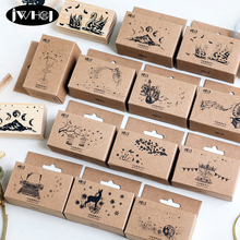 1pcs creative swan carousel deer wood stamp wooden rubber stamps for scrapbooking Handmade card diy stamp Photo Album Craft gift 2024 - buy cheap