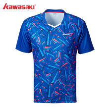 Camiseta de bádminton Kawasaki para hombre, camisa de tenis de entrenamiento, transpirable, de secado rápido, de manga corta, ST-S1112 2024 - compra barato