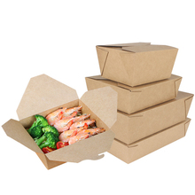 Bol para comida rápida desechable, caja de papel Kraft para llevar comida, para restaurante, Sushi, ensalada, embalaje de alimentos, 20 unidades 2024 - compra barato