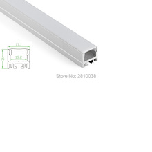 Juego de 20X1M de canal led de aluminio serie 6000 y perfiles de extrusión led estilo U para lámparas empotradas en pared o techo 2024 - compra barato