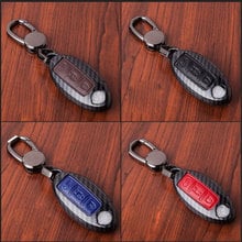 Carbon Fiber Leather Car Key Cover Case For Nissan note tiida leaf Qashqai J10 J11 X-Trail t31 t32 kicks Pathfinder Murano Juke 2024 - buy cheap