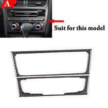 Embellecedor de cubierta de panel de CD de Control Interior de fibra de carbono para salida de aire acondicionado Audi A4 BBQ @ FuKa 2024 - compra barato