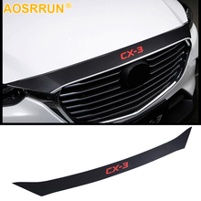 car-styling Carbon fiber lines in front of the hood Car Accessories For Mazda CX-3 CX3 2016 2017 2018 2024 - buy cheap