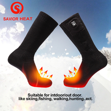 SAVIOR heating socks battery heating sports socks winter ski riding hiking warm socks three gear temperature control 7.4V2200MAH 2024 - buy cheap