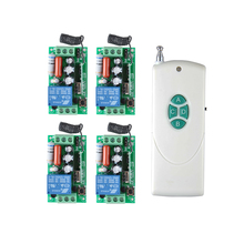 Interruptor inalámbrico de luz con Control remoto, transmisor receptor con función de aprendizaje, AC 220V, 1 canal, 10A, COM NO NC 2024 - compra barato