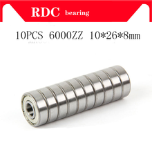 10PCS 6000ZZ Bearing ABEC-5  10x26x8 mm High quality Deep Groove 6000 ZZ Ball Bearings 6000Z 80100 Z 6000z bearing 2024 - buy cheap