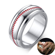 Мужское тонное кольцо для спиннинга, красное, из нержавеющей стали, для спорта и софтбола, комфортные купольные кольца 8 мм 2024 - купить недорого