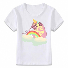 Kids Clothes T Shirt Magical Pug Unicorn T-shirt for Boys and Girls Toddler Shirts Tee oal265 2024 - buy cheap