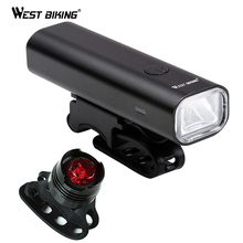 WEST BIKING-Luz LED trasera para bicicleta de montaña, Faro de 200 lúmenes, recargable vía USB, resistente al agua 2024 - compra barato