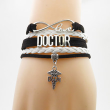Pulseira do amor de médico, bracelete de amuleto para enfermeira, mulher e homem, presente para estudantes 2024 - compre barato