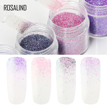 ROSALIND Nail Glitter Powder Holographic Chrome For Gel Nail Polish Pigment Powder Manicure Sparkles For Nails Art Glitter Set 2024 - buy cheap