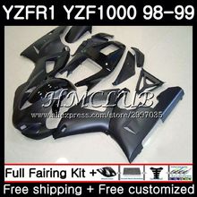 Bodys For YAMAHA YZF 1000 YZF1000 YZF R1 1998 1999 Frame 18HC.5 YZF R 1 YZF-R1 98 99 YZF-1000 Matte black YZFR1 98 99 Fairing 2024 - buy cheap