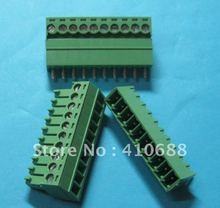 10 piezas paso 3,5mm 10way/pin tornillo Terminal bloque conector Color verde tipo T enchufable 2024 - compra barato