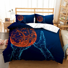 Yi chu xin crianças 3d conjuntos de cama basquete tamanho rainha menino dos desenhos animados esporte capa edredão conjunto rei consolador bedline conjunto 2024 - compre barato