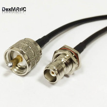 Cable de enrutador inalámbrico TNC hembra a tipo UHF macho PL259, cable de coleta RG58 50CM, venta al por mayor 2024 - compra barato