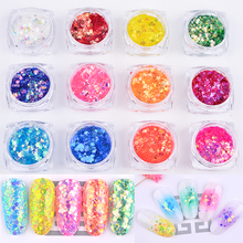 12Pcs Colorful Nail Art Sequins Ultrathin Glitter Flakes 3d Mixed Star Heart Round Nail Paillette Sparkling Manicure Decorations 2024 - buy cheap