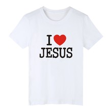 LUCKYFRIDAYF I LOVE Jesus funny t-shirts print fashion o-neck men women t shirts casual tops tee shirt short sleeve t-shirt 4XL 2024 - buy cheap