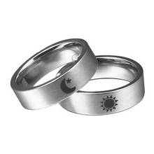 Sun And Moon Simple Ring Couples Rings Set For Him And Her Promise Rings For Stainless Steel Gift Lovers Rings 2024 - buy cheap