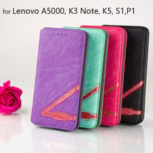 Capa de couro em formato de l, capa de carteira com design sem ímã para lenovo p1 p1m s1 k6 note k5 k3 note a5000 2024 - compre barato