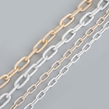 Cadena de aluminio con conector chapado en oro y plata antigua, cadena de Metal para hacer pulseras y collares, estilo a la moda 2024 - compra barato