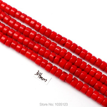 Alta qualidade 3x4mm cor natural macio cor vermelha coral rondelle forma joia contas soltas fio 15 "diy criação de jóias w3043 2024 - compre barato