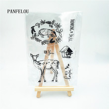 PANFELOU Sika deer Transparent Clear Silicone Stamp/Seal DIY scrapbooking/photo album Decorative clear stamp sheets 2024 - buy cheap