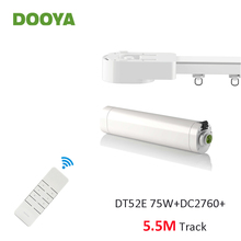 Dooya-sistema de rieles de cortina Super silencioso, DT52E 75W + 5,5 M o menos, pista + DC2760, RF433 mando a distancia, Control automático de cortina 2024 - compra barato