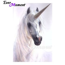 Ever Moment-pintura de diamante 5D DIY, decoración de unicornio, imagen hecha a mano de diamantes de imitación, mosaico bordado de diamantes cuadrados, ASF1539 2024 - compra barato