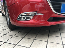 Yimaautotrims переоборудование экстерьера комплект подходит для Mazda 3 2017 2018 ABS хром передние противотуманные фары рамка лампы Накладка 2024 - купить недорого