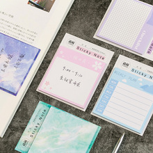 4 pcs Aurora color memo pad Sakura flower sticky notes To do check list planner sticker Stationery Office School supplies F168 2024 - buy cheap