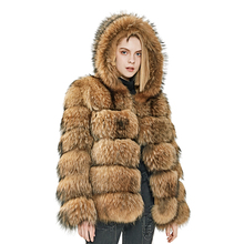 MAOMAOFUR Real Raccoon Fur Coat Female Winter Warm Long Sleeves 100% Genuine Fur Jacket Women High Quality Natural Fur Coat 2024 - buy cheap