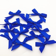 100 шт Королевский синий 10 мм атласные ленты банты для куклы аксессуары для волос хвост галстуки-бабочки свадьба приглашает украшения для карт 2024 - купить недорого