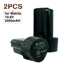 2 Pack 10.8 V 2000 mAh Sem Fio Power Tools bateria Recarregável De IÕES DE Lítio bateria para Makita 2.0Ah BL1013 LCT204 DF330D TD090D 2024 - compre barato