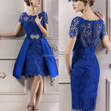 YNQNFS MD103 Party Dress Formal Gown Short Mother of the Bride Lace Dresses With Removable/Detachable Skirt 2019 2024 - buy cheap