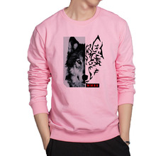 Hoodies lobo animal fresco camisola venda barato hoodie dos homens lobo moda streetwear legal primavera/outono moletom com capuz casaco com capuz de algodão macio 2024 - compre barato