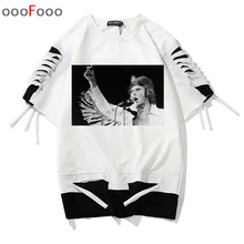 Camiseta de johnny hallyday para hombre y mujer, camisa de cuello redondo, camiseta de manga corta a la moda, camiseta de hip hop de talla grande 2024 - compra barato