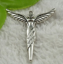 44 pieces antique silver angel charms pendant 47x44mm #4514 2024 - buy cheap
